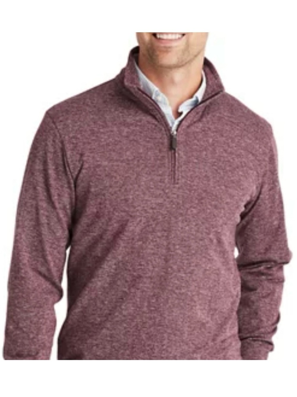 Vineyard Vines Herringbone Half Zip Pullover Mens Size Large Performance Stretch